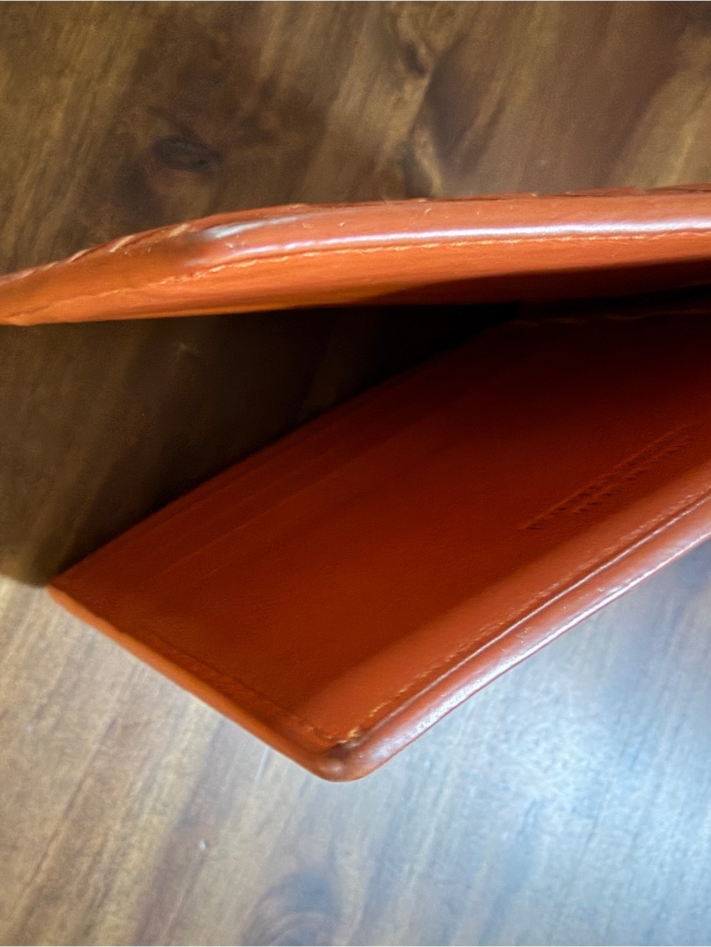 Bottega Veneta Intrecciato Bifold Wallet in Orange Leather - Picture 12 of 16